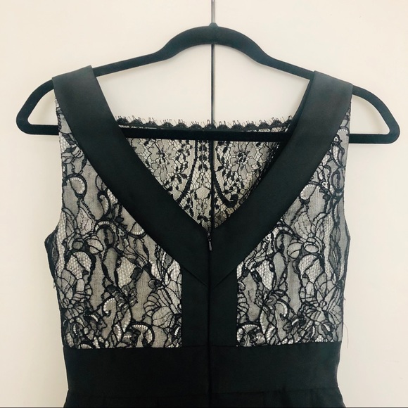 Theia Black and White Sleeveless Cocktail Dress - Picture 2 of 2